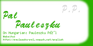 pal pauleszku business card